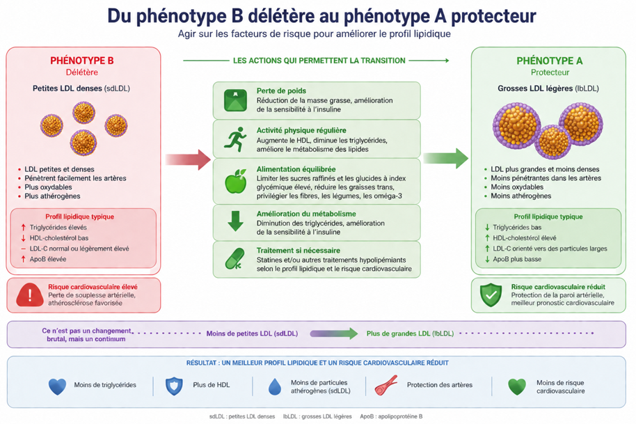 Du phénotype B délétère au phénotype A protecteur